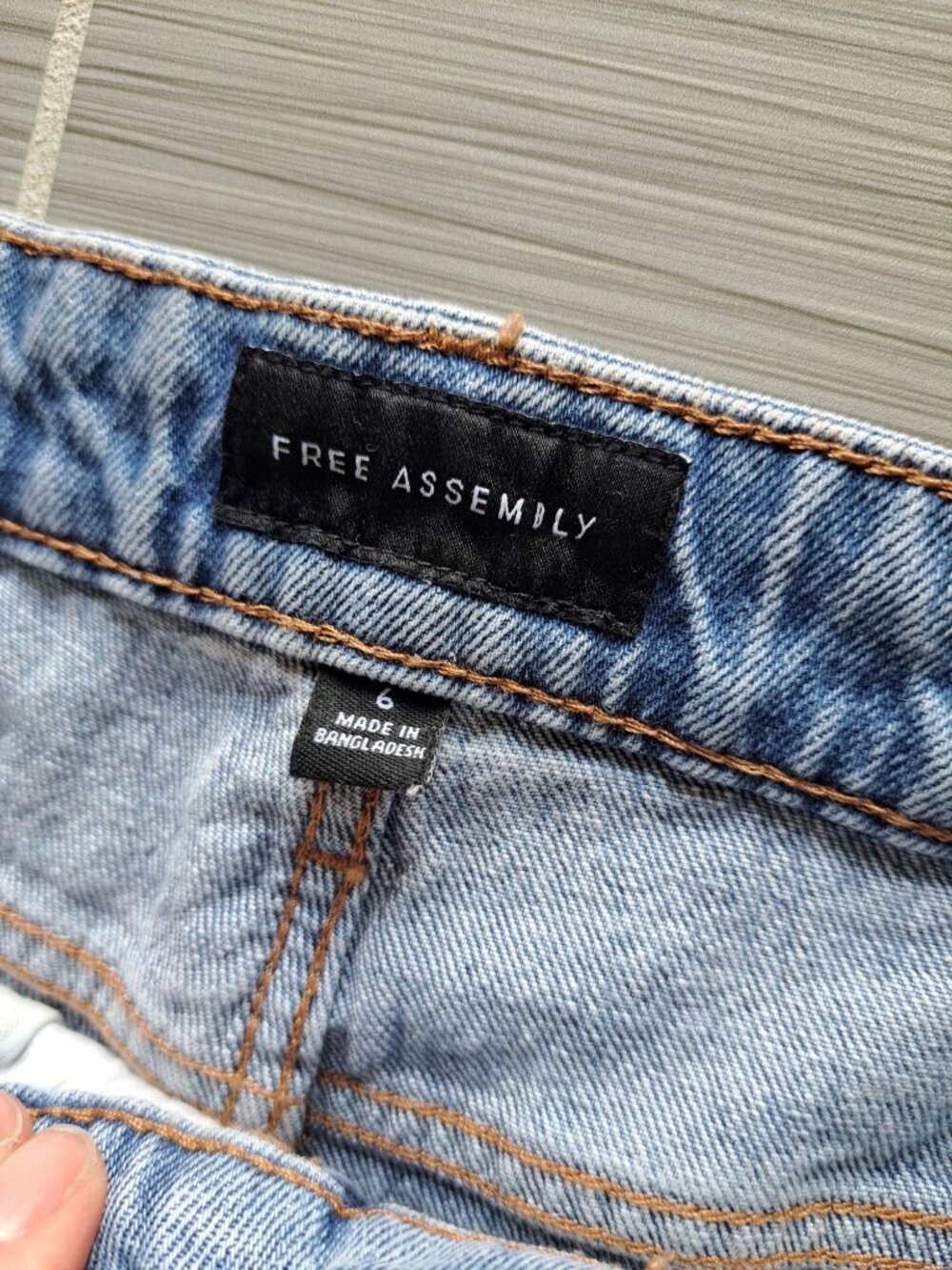 New Size 6 Wide Leg Free Assembly Womens High-Rise Light Wash Denim Jeans Tags - Picture 4 of 13